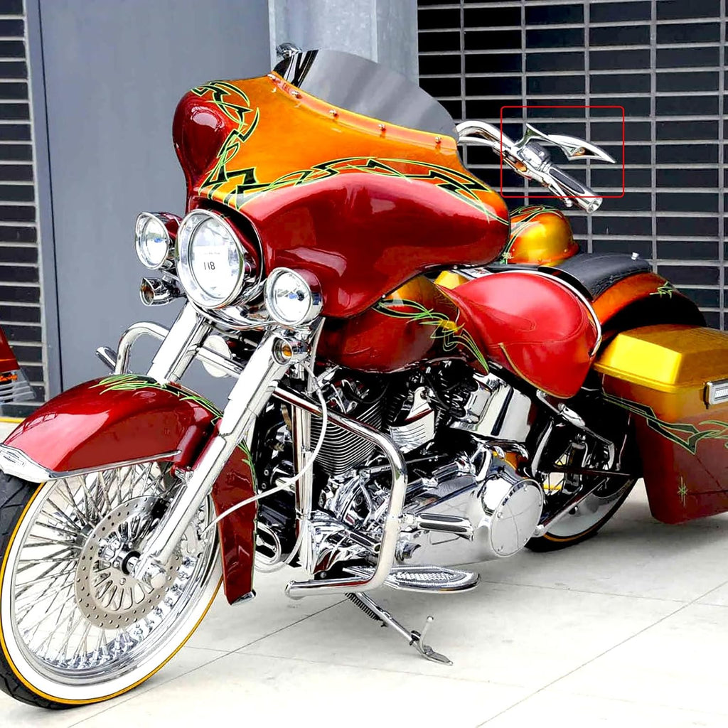 Chrome Motorcycle Side Mirrors Blade Compatible with Honda Yamaha Harley Road King Street Electra Glide Road Glide Dyna Softail