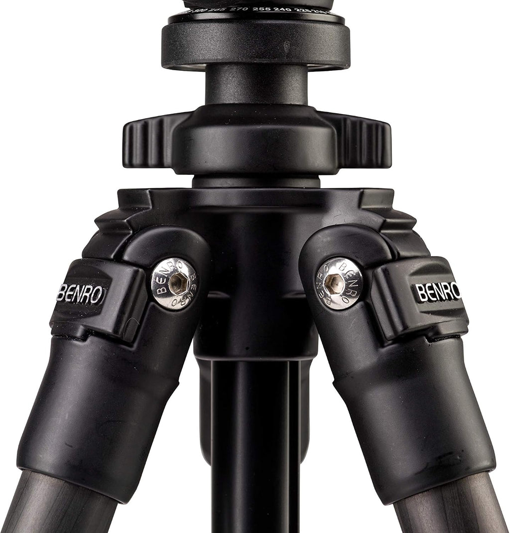 Benro Slim Tripod Kit with Ball Head, Carbon Fiber, 4 Sections, Twist Lock Legs, 57.6" Maximum Height, 8.78 lb. Load Capacity- Black (TSL08CN00)