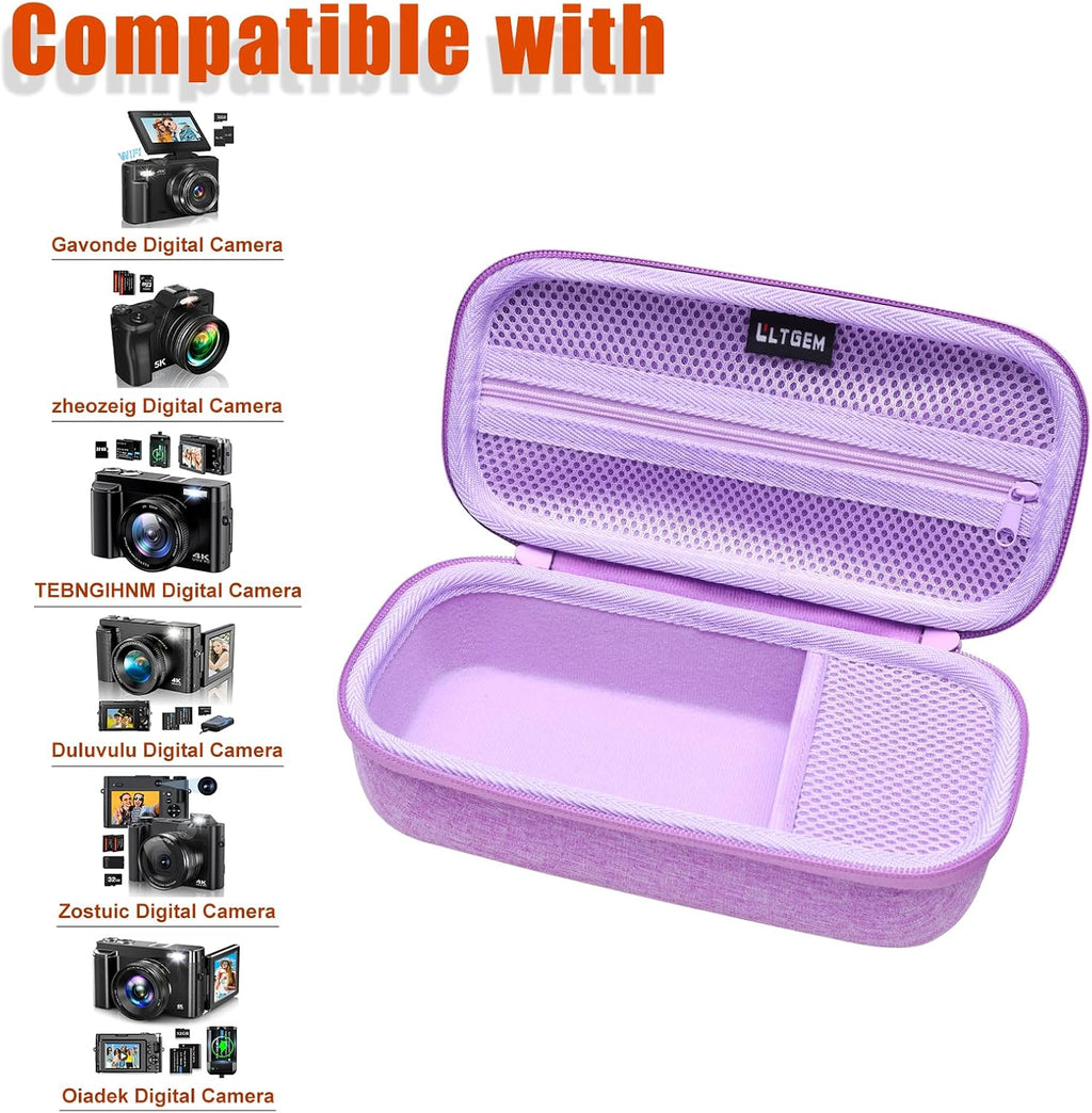 4K Digital Camera Case for Duluvulu/W & O/Gavonde/VJIANGER/FACLAM Purple