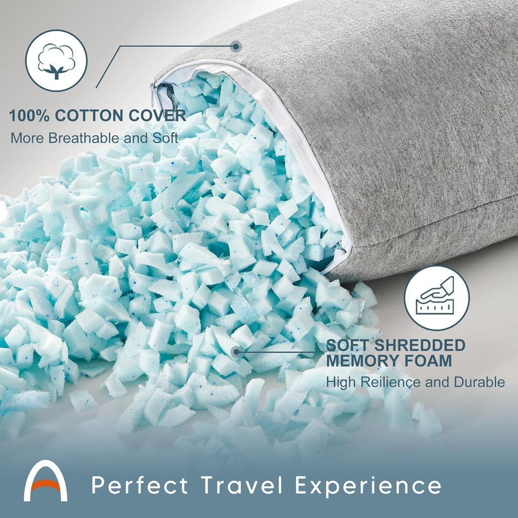 ACCURATEX Camping Pillow, Cotton Cover Compressible Travel Pillow,13x18