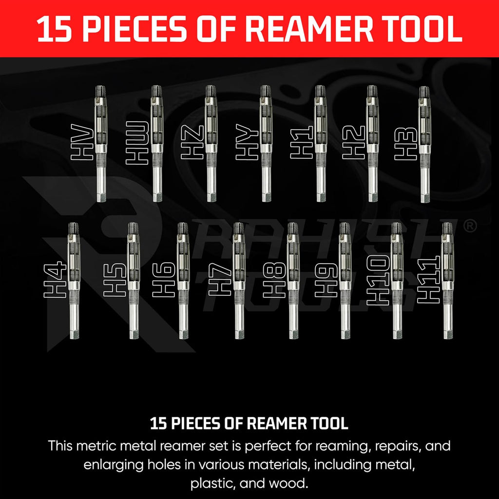 Adjustable Hand Reamer HV-H11 for Metal & Wood Repairs, 1/4" to 1-1/16"