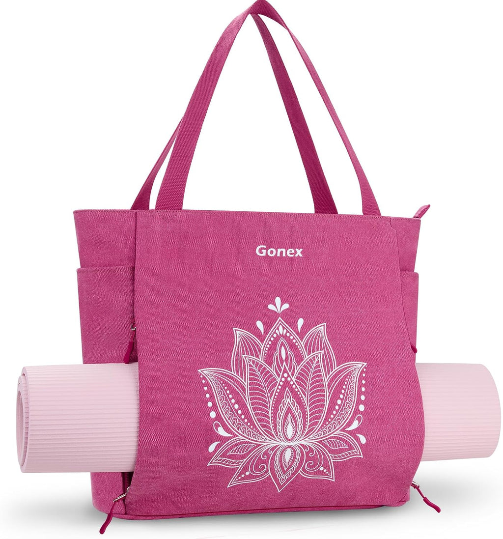 Gonex Yoga Mat Bag with Zipper Mat Carrier Canvas Gym Tote