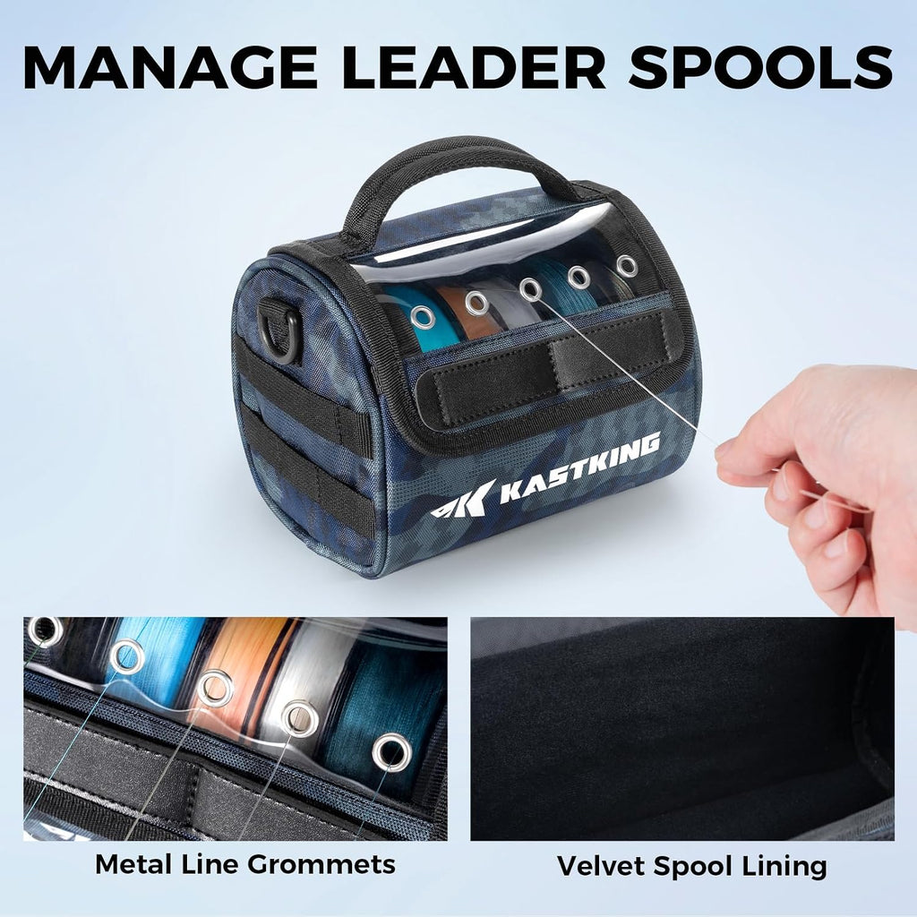 KastKing BaitSpace Line Bag Water Resistant Tackle Bag, Organize Spools