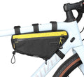 Bike Frame Bag Bike Triangle Bag Bicycle Pouch Under Tube Bag 1.7L with Dual Side Mesh Pockets for MTB Road Bike Cycling Commuting and Outdoor Adventures