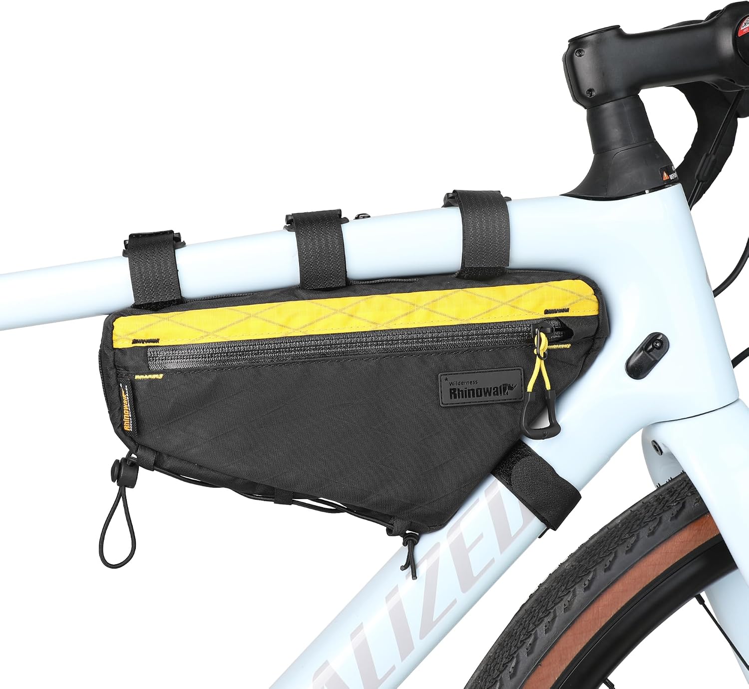 Bike Frame Bag Bike Triangle Bag Bicycle Pouch Under Tube Bag 1.7L with Dual Side Mesh Pockets for MTB Road Bike Cycling Commuting and Outdoor Adventures