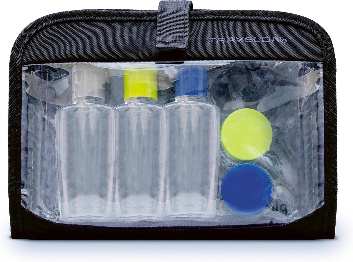 Travelon Wet Dry 1 Quart Bag with Plastic Bottles