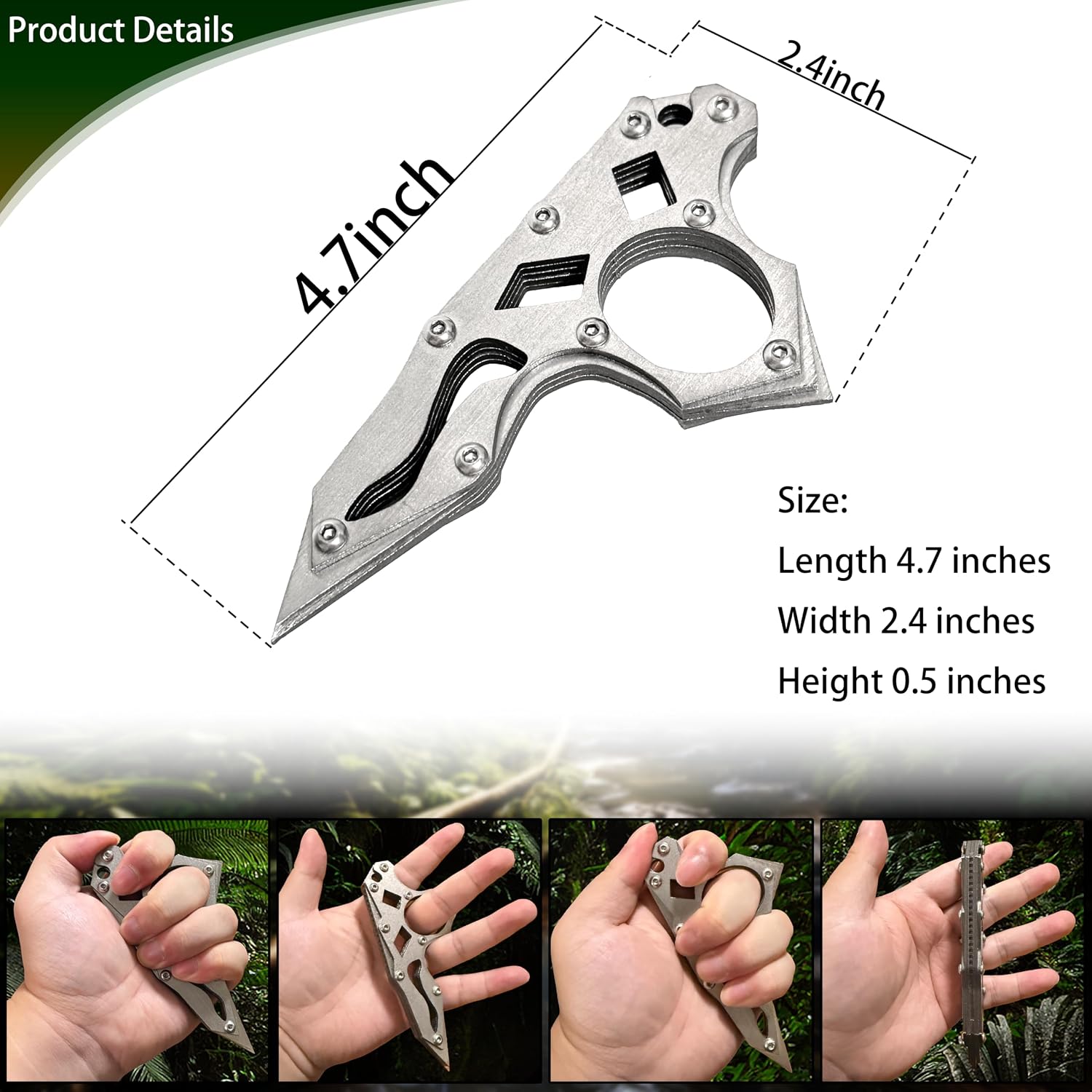 Tactical Knife Multitool - Women’s Self Defense & Survival Gift - Compact EDC Tool with Seatbelt Cutter & Window Breaker - Ideal for Mother’s Day & Birthday Gift
