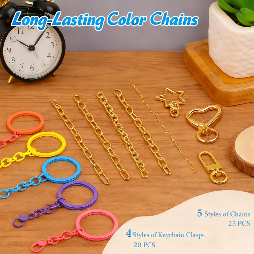 ValorTiger Keychain Making Kit Bag Charm Kit Keychain Charms Key Chain