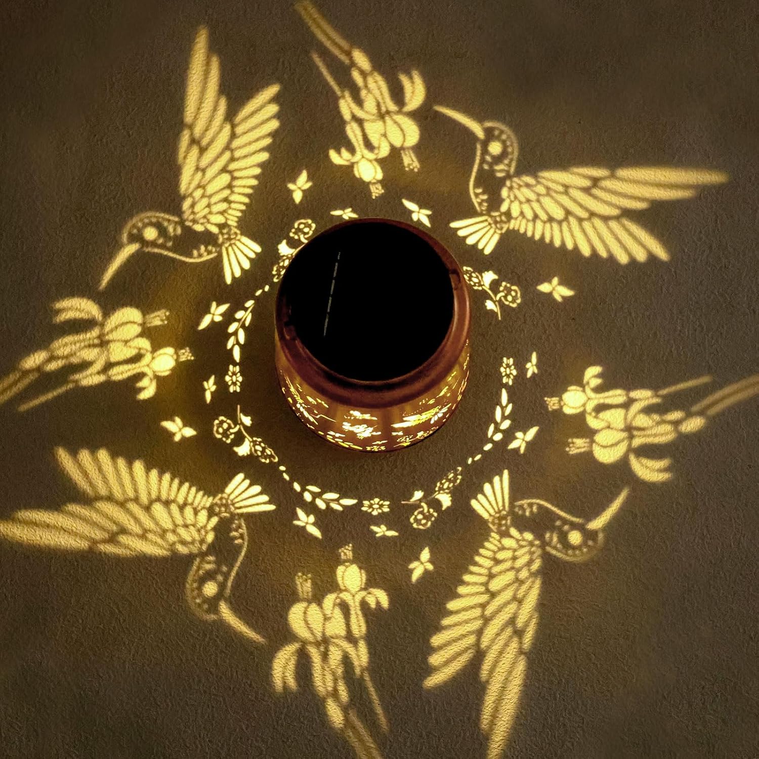 Hummingbird Solar Lanterns Outdoor Waterproof Hanging Solar Lights Gifts for Women Men Mom Metal Decorative LED Lantern Outside for Decor Garden,Yard,Patio,Lawn,Porch,Backyard