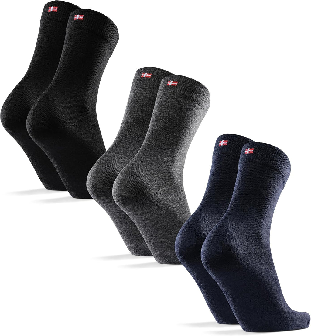 DANISH ENDURANCE Merino Wool Dress Socks, Lightweight & Thin, 3 & 5-Pack