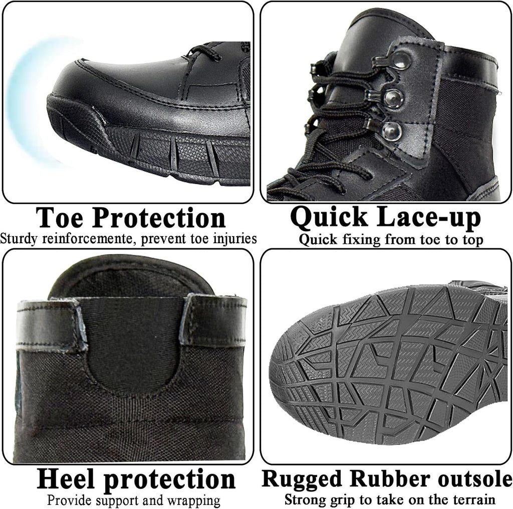 6 Inch Lightweight Mens Tactical Shoes Combat Boots Coyote Boots Military Training Lace Up Outdoor Hiking Breathable Army Shoe