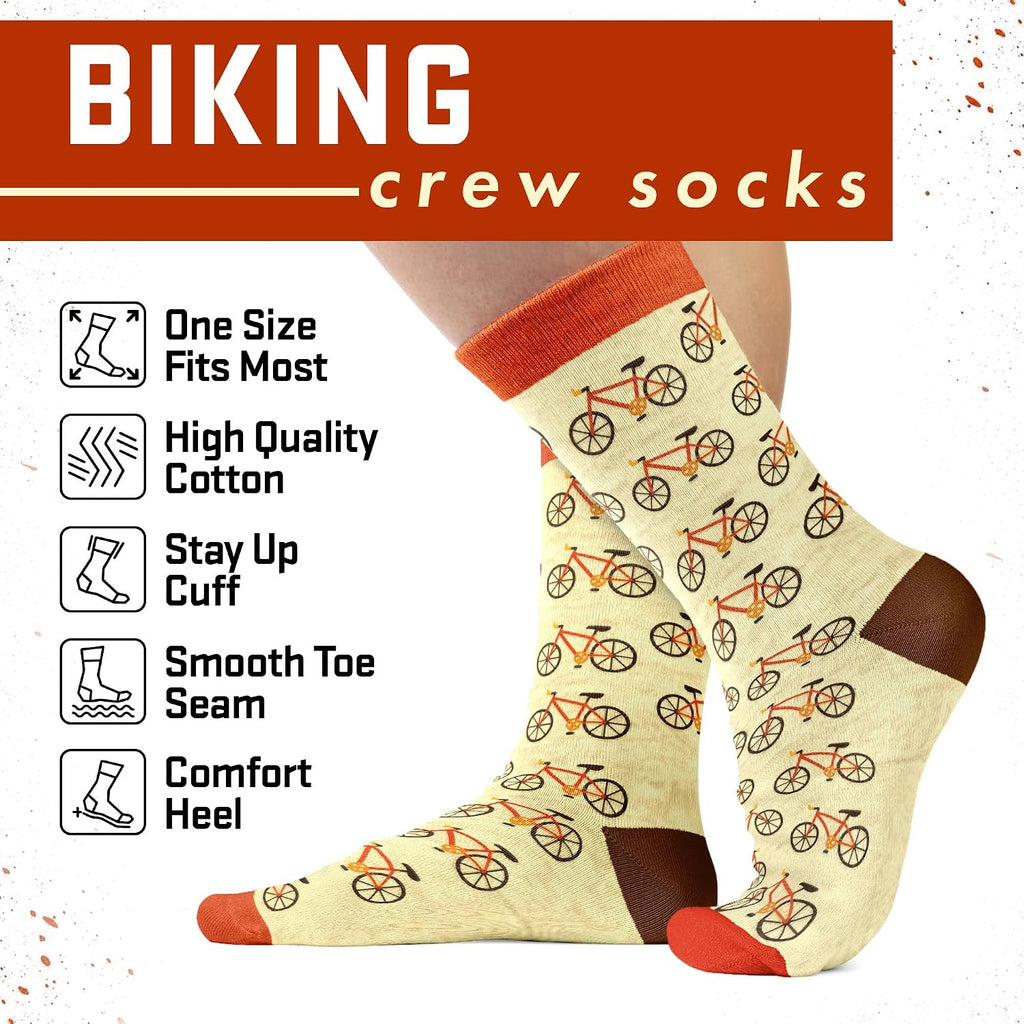 Mountain Bike Accessories - Gifts for Cyclists, Best Cycling Socks for Men, Funny Biker Gifts for Men Who Love Riding