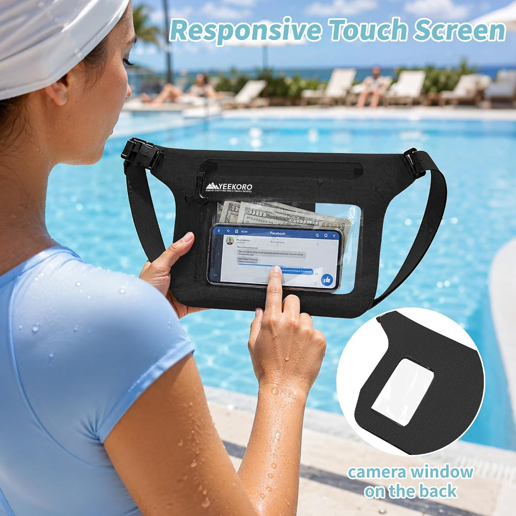Phone Pouch, IPX8 Waterproof Reusable Fanny Pack,Large Dry Bag