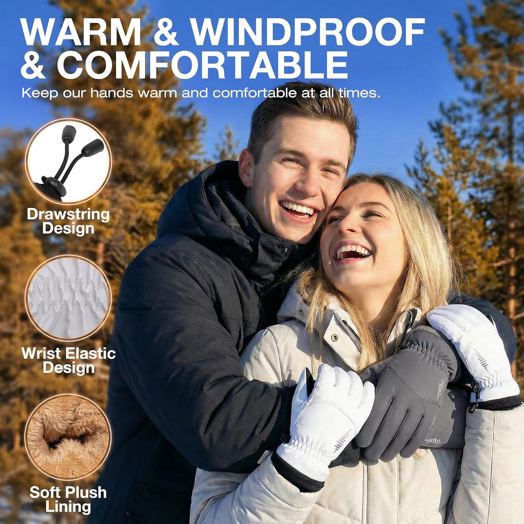 SIMARI Winter Waterproof Warm Gloves Women Men with Touchscreen Fingers, Ski Snow Windproof for Cold Weather Thermal, for Running Hiking Driving Cycling Outdoor Sports Daily Work