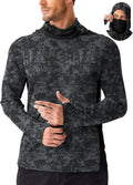 PINSPARK UPF 50+ Sun Hoodie Long Sleeve Fishing Shirts for Men with Mask