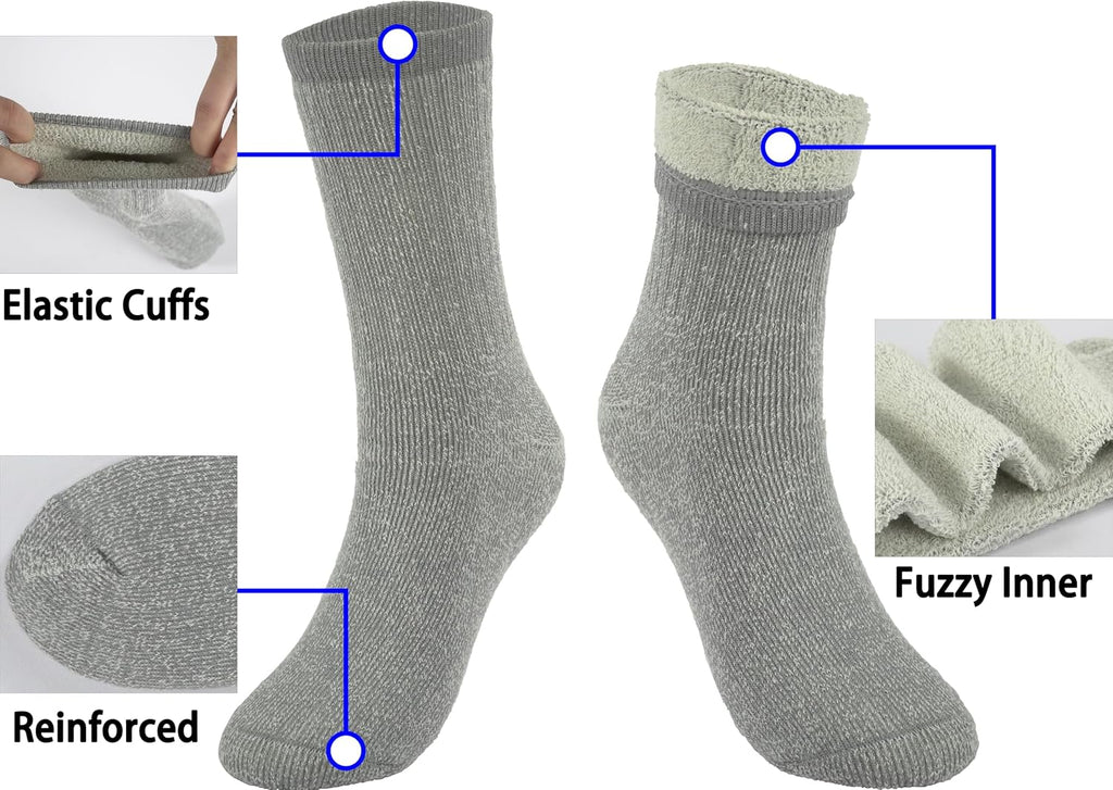 BomKinta Wool Hiking Socks Women Merino Thick Warm Thermal Boot Sock 5-11