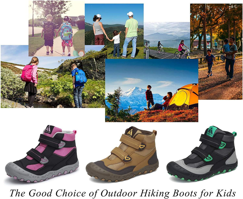 Mishansha Kids Hiking Boots Toddler Boys Girls Hiking Shoes Outdoor Trail