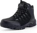 SHULOOK Men's Waterproof Hiking Boots Non-Slip Lightweight Mid Top Ankle Boot Breathable Hiker Trekking Shoes