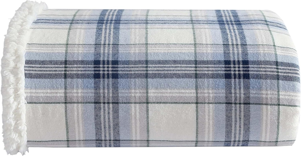 Eddie Bauer - Sherpa Reverse Throw Blanket for Bed or Couch, 50 x 60