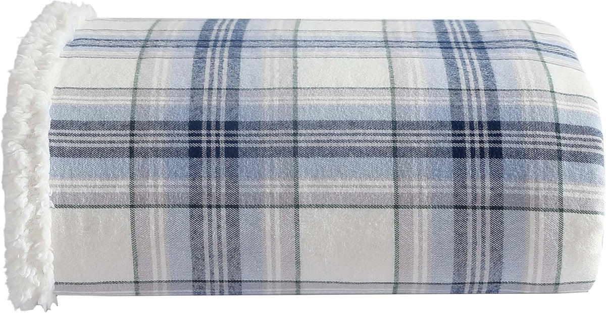 Eddie Bauer - Sherpa Reverse Throw Blanket for Bed or Couch, 50 x 60