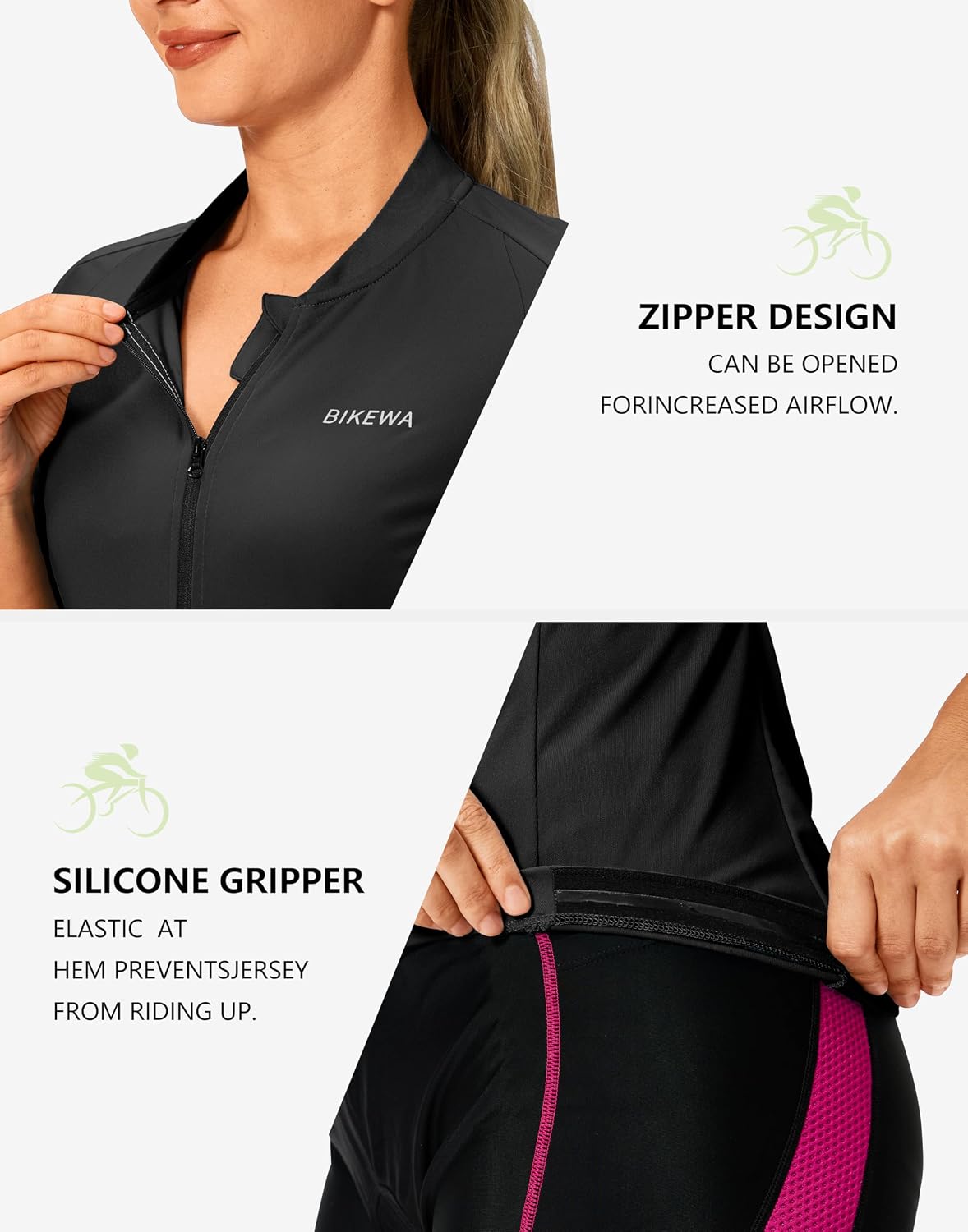 Women's Cycling Jersey Short Sleeve Bike Jersey Road Bike Shirts Biking Bicycle Tops with Pockets