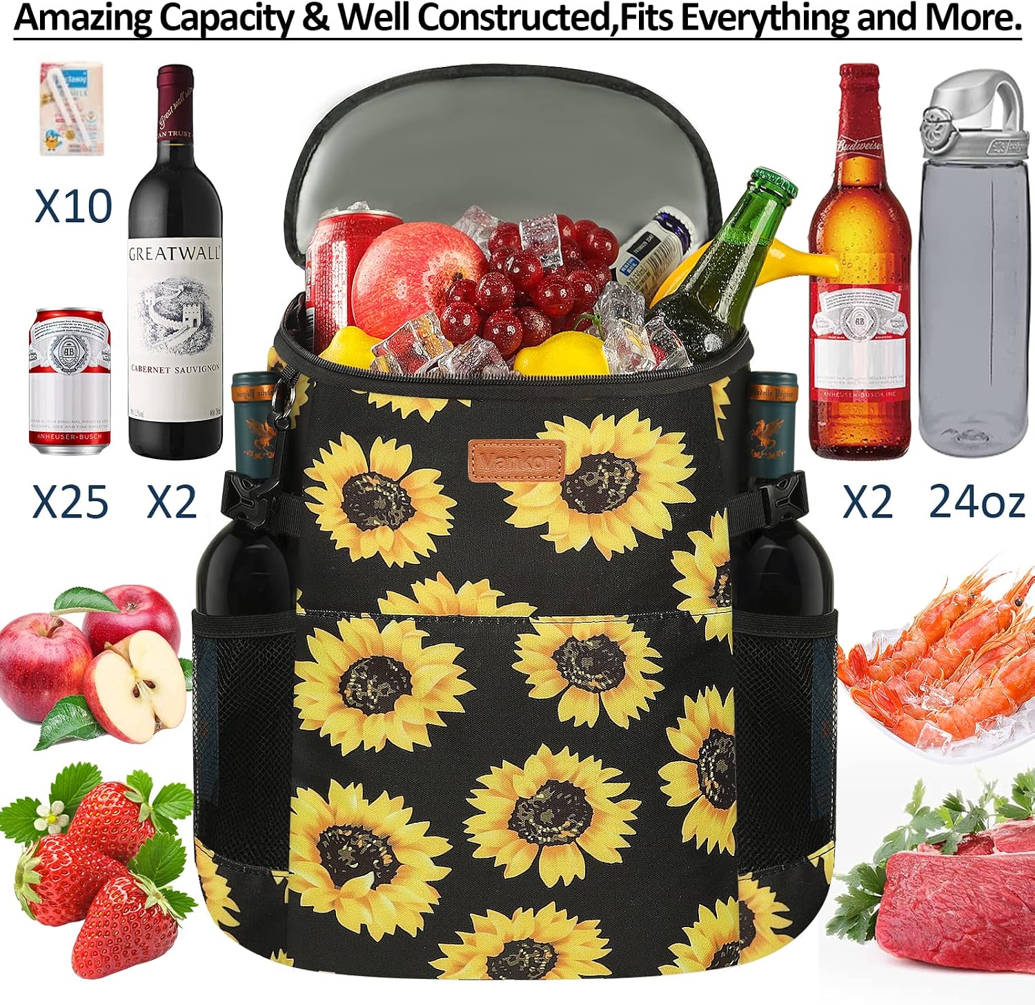 Vankor Camping Cooler Backpack Insulated Waterproof