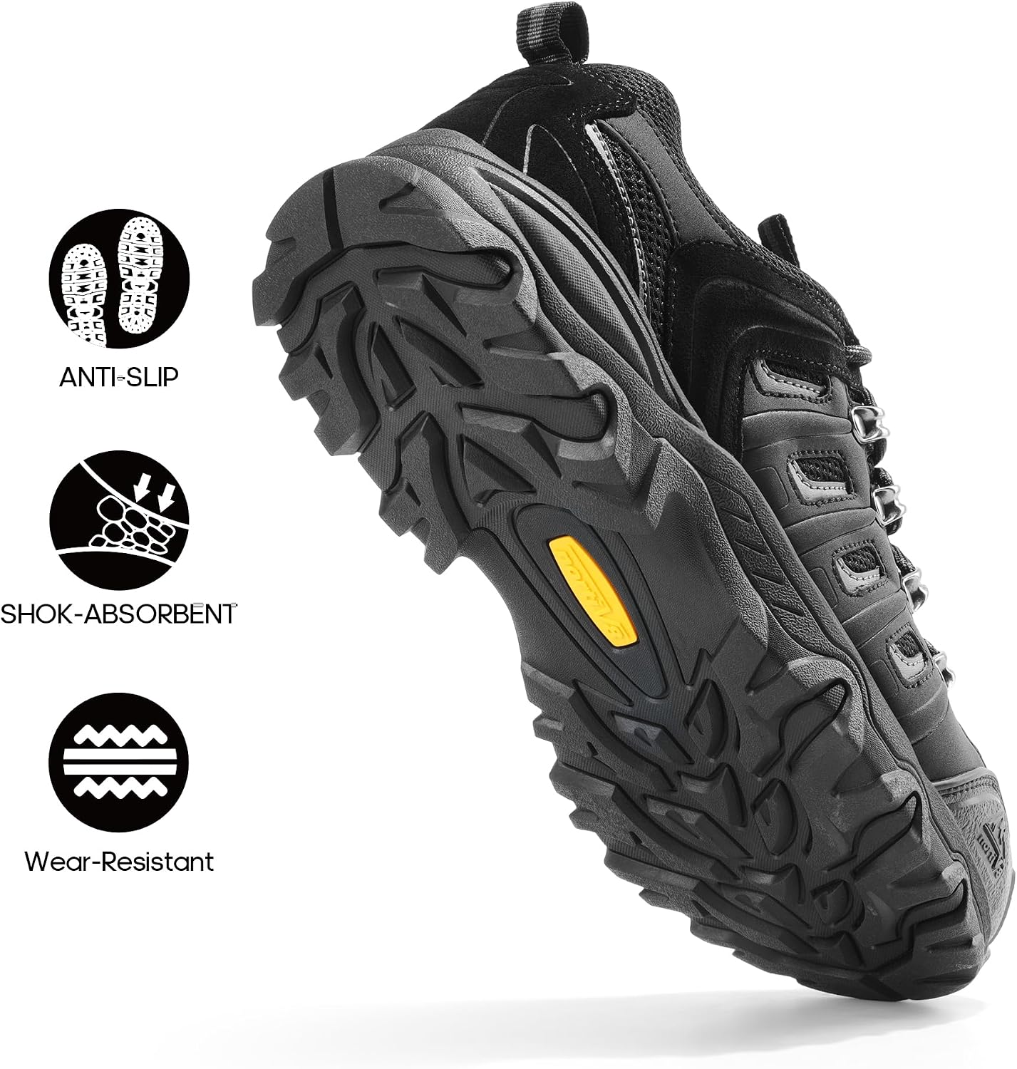 NORTIV 8 Men's Waterproof Hiking Shoes Leather