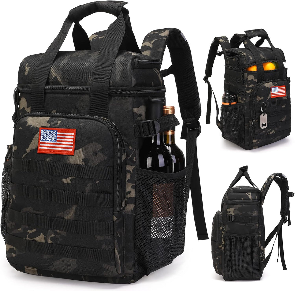 Tactical Backpack Cooler,25L Lunch Ice Chest with Handle for Men Adult Work