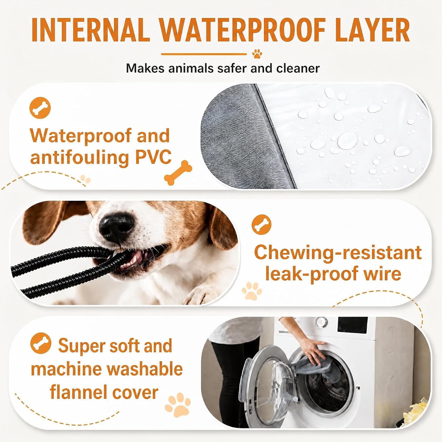 Dog Heating Pad Outdoor 28×18in with Adjustable 9 Temp Setting & Timer