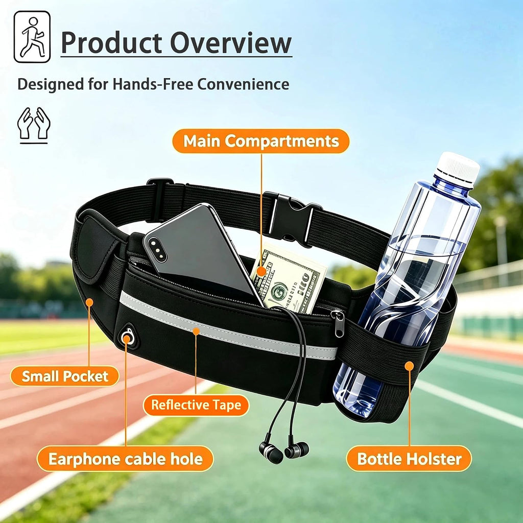 Small Running Fanny Pack, hands-free Cell Phone Bag, Men and Women