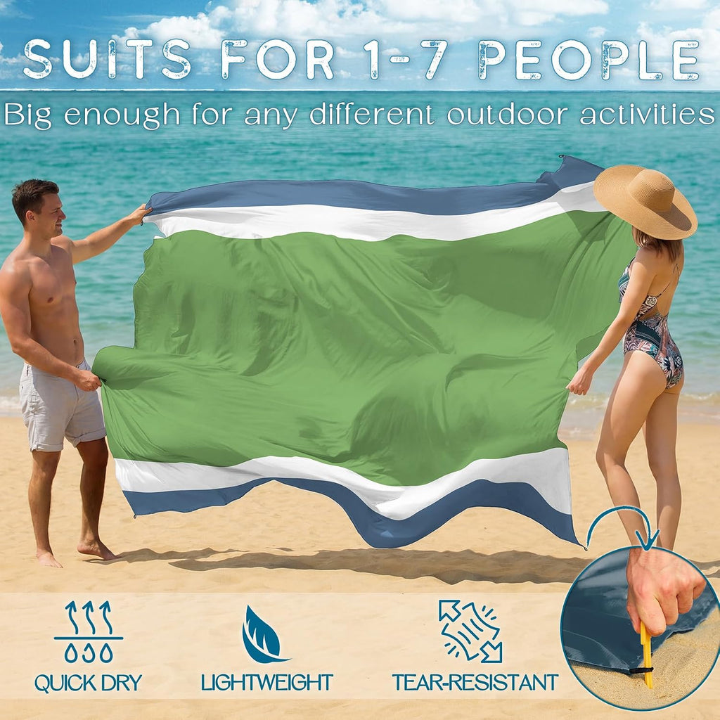 Beach Blanket Waterproof Sandproof Large 78''X81''/10'X9' Beach Towel Mat