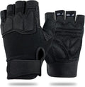 FIORETTO Fingerless Gloves for Men, Breathable Grip Palm Gloves for Motorcycle Riding, Driving, Cycling, Exercise, Workout, Climbing, Hiking and Outdoor Activities M210603