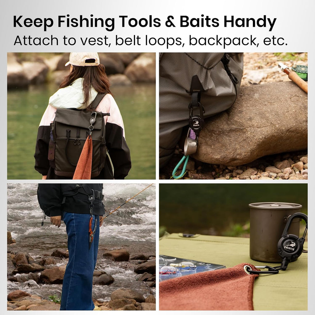 Pristis Heavy Duty Zinger Retractors, Saltwater Resistant 28" Clip