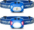 Lepro Headlamp Battery Powered Waterproof LED Headlight 2 Pack - Blue