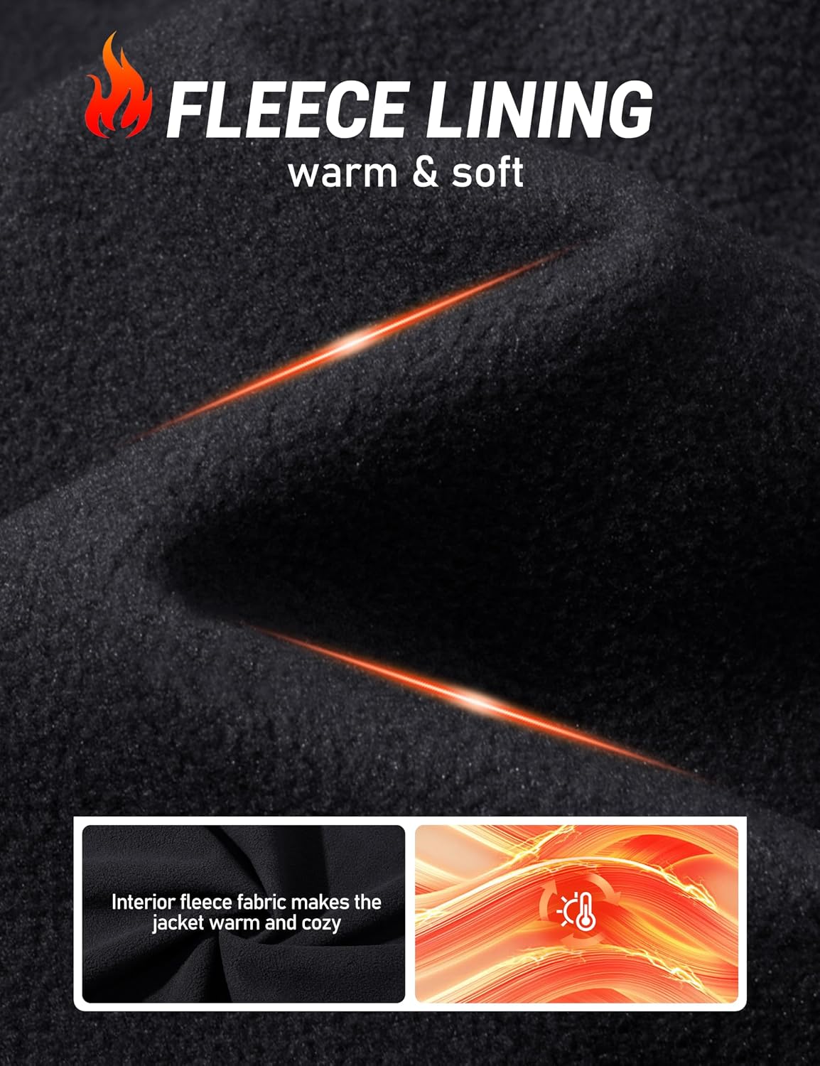 MAGCOMSEN Men's Fleece Lined Softshell Jacket Lightweight Waterproof Windbreaker Zip Up Winter Rain Coat Tactical Hiking