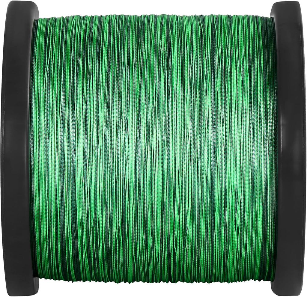 ThonrsLine Force Braided Fishing Line - Incredible Abrasion Resistant Braided Lines for Saltwater or Freshwater - Camo Design Braid for Extra Visibility
