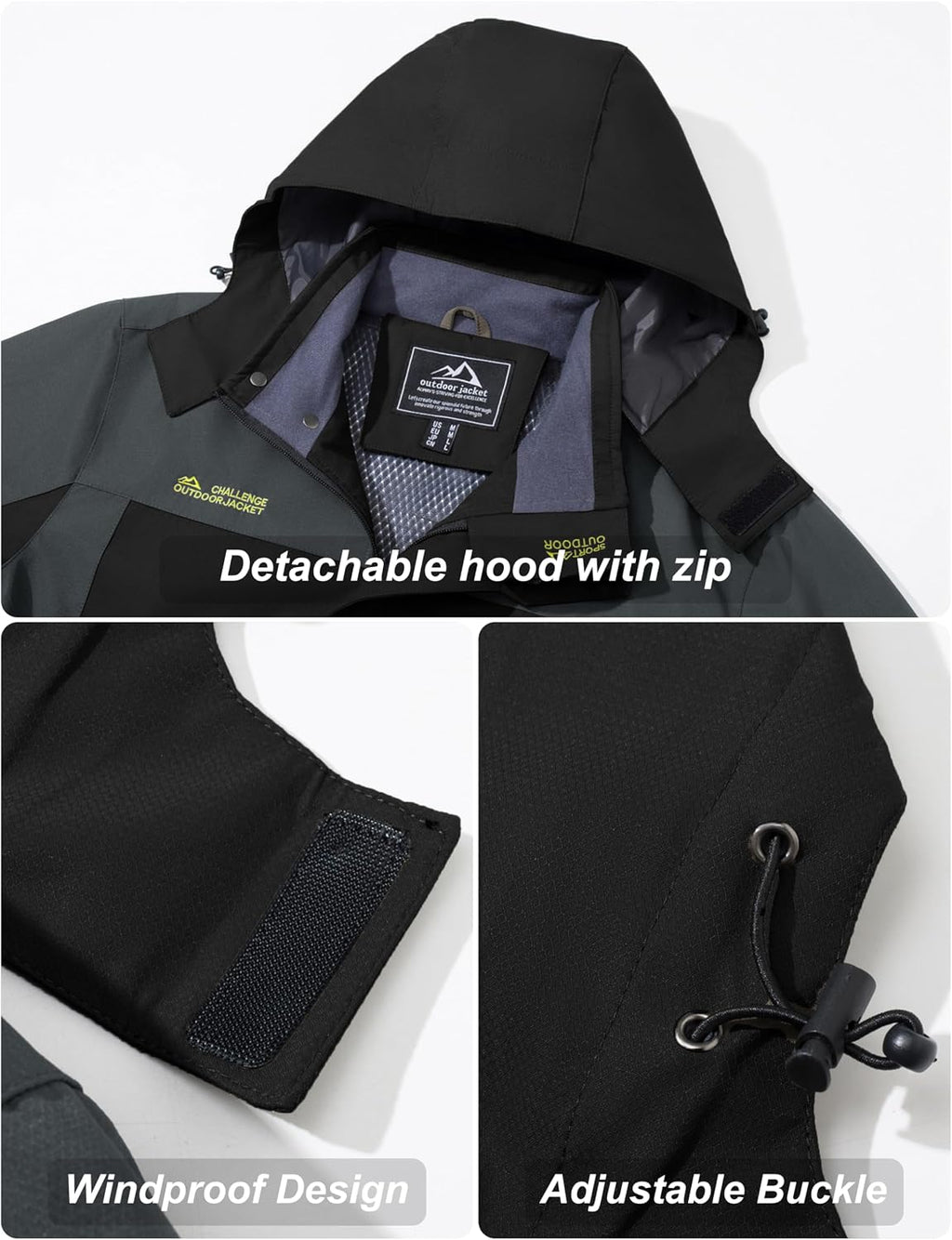 MAGCOMSEN Men's Rain Jacket Lightweight Windbreaker Fishing Raincoat