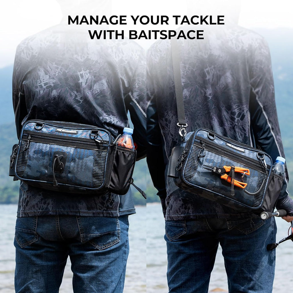 KastKing BaitSpace Waist Bag, Fishing Fanny Pack with Rod Holder