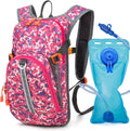 Kids Hydration Backpack, Water Hiking Backpack for Boys or Girls with 1.5L Reservoir Bladder