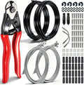 weideer 107PCS Stainless Steel Wire Cutter Bike Brake Cable Housing Shifter Cable Housing Universal Bike Cable Kit Bicycle Brake Cable Shift Cable with Bike Cable End Caps O-Rings