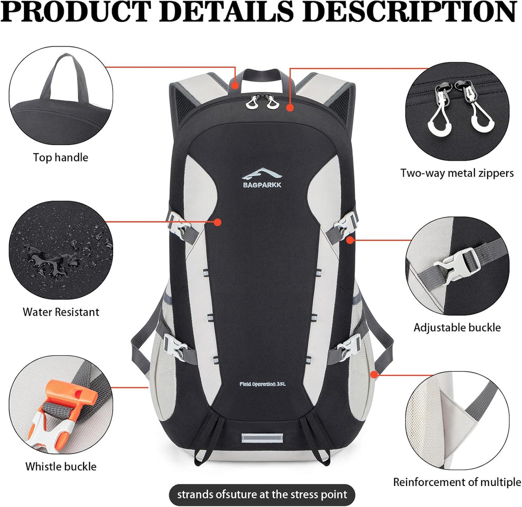 BAGPARKK 35L Ultra Lightweight Foldable Packable Hiking Backpack