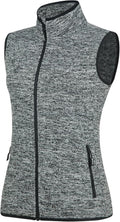 Zip Up Womens Vest with Zipper Pockets Sweater Fleece Vest