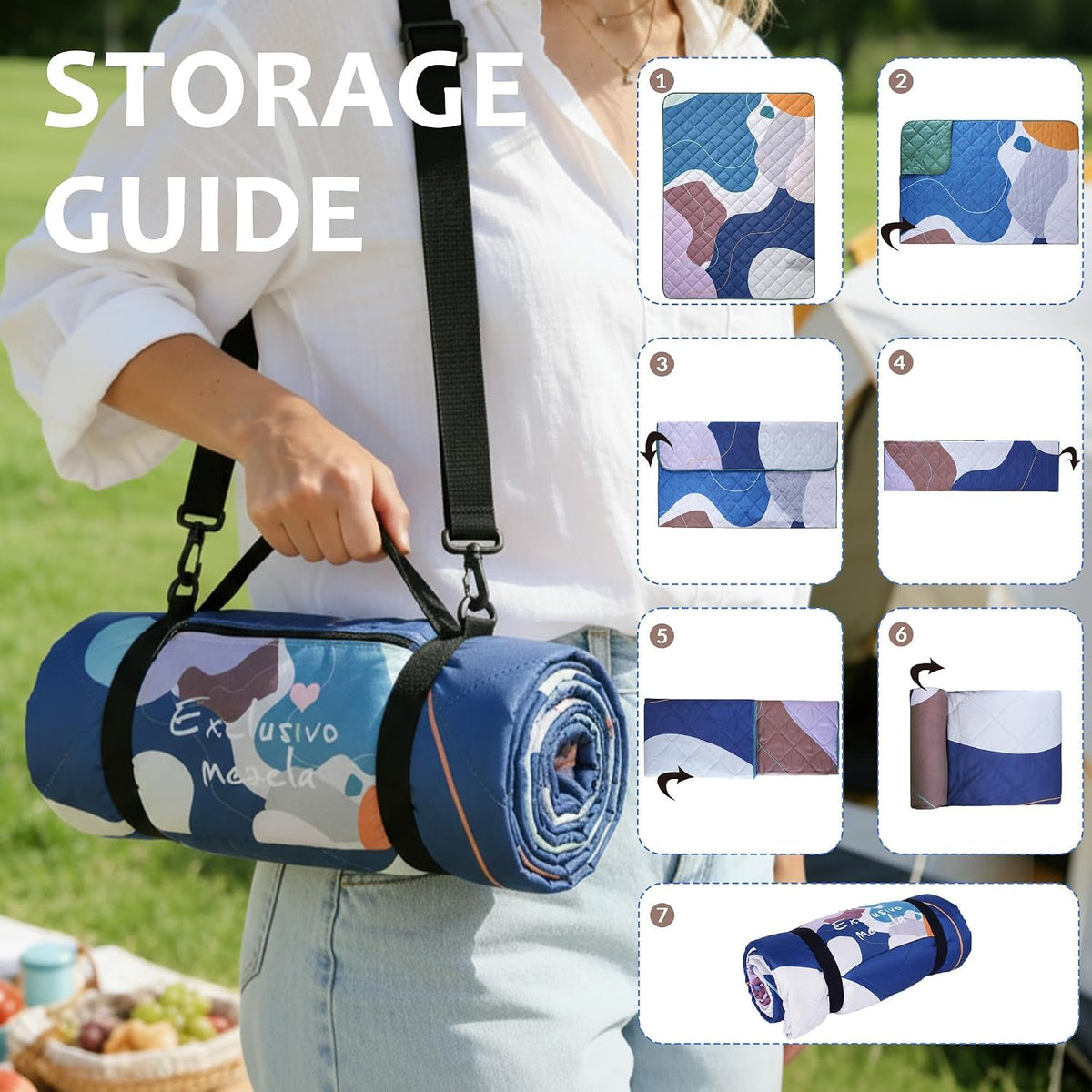 Exclusivo Mezcla Extra Large Waterproof Foldable Picnic Blanket