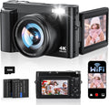 4K Digital Camera for Photography, with WiFi, 180° Flip Screen, 32GB Card
