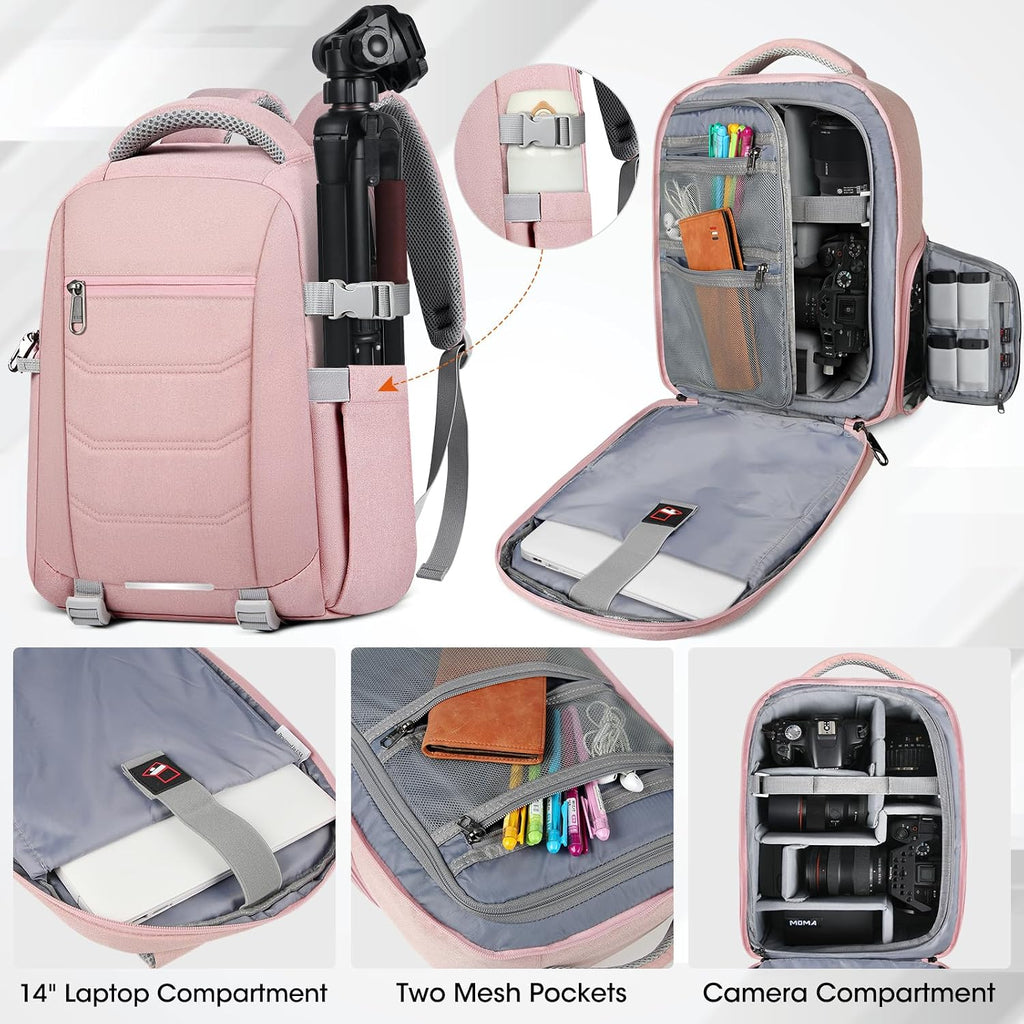SDYSM Camera Bag for DSLR SLR Mirrorless Camera, 14 Inch Camera Backpack