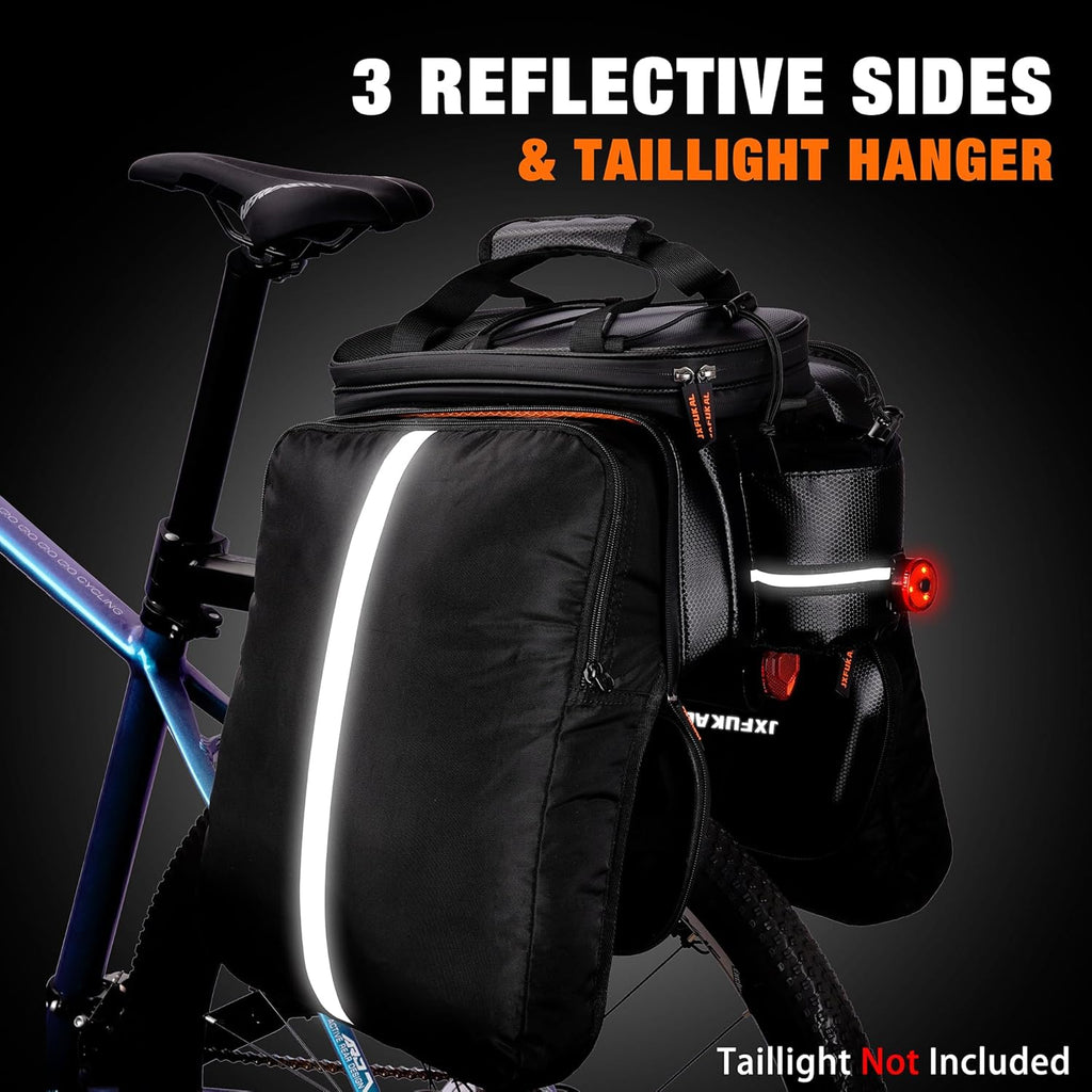 JXFUKAL Bike Bags for Bicycle Rear Rack - 9.5L/17L/40L Hard Shell Ebike Bag