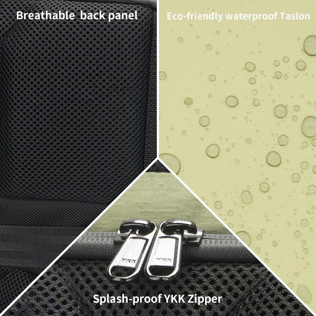 Besnfoto Camera Backpack, Expandable Roll Top Waterproof Photography Bag with Modular Dividers, Professional Camera Case for DSLR SLR Mirrorless Drones, Fits Up to 15.6 Inch Laptop