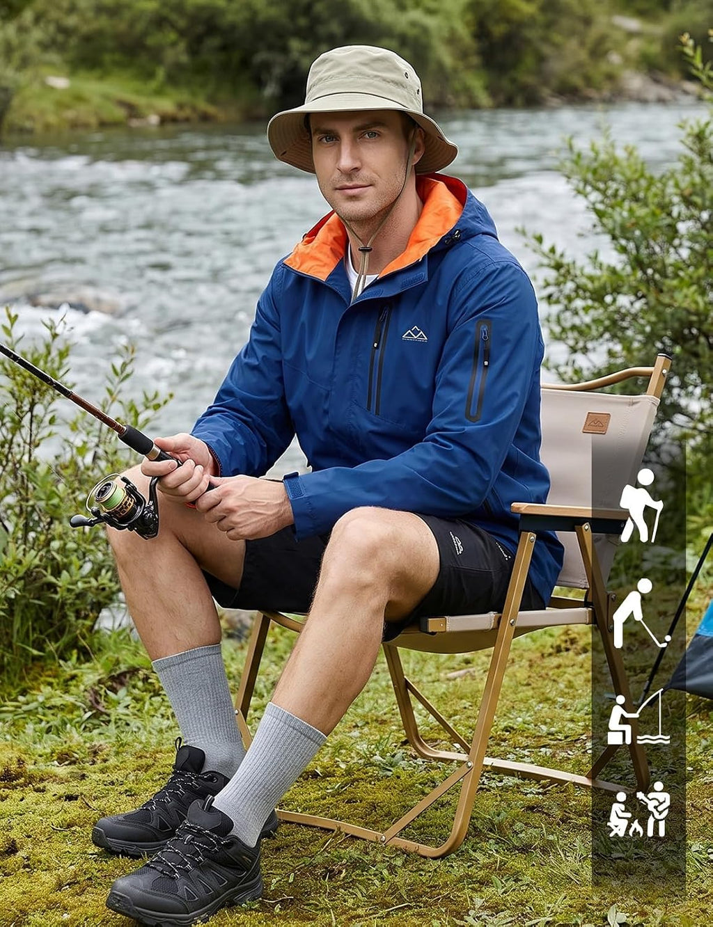TBMPOY Men's Lightweight Rain Jackets Waterproof Raincoat with Hood