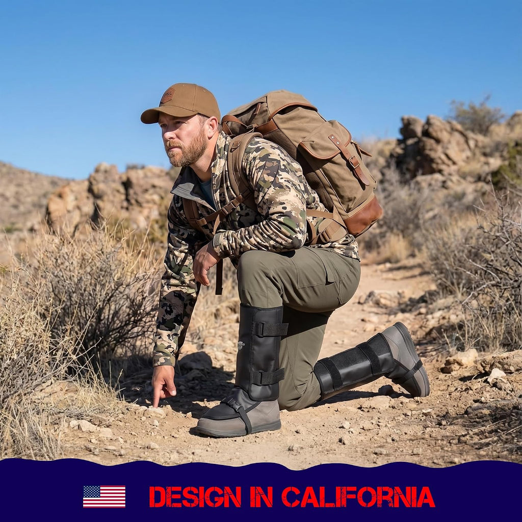 Nomad USA Waterproof Leg Gaiters for Men & Women – Adjustable Lightweight Leg Guards for Snake Bite Protection, Hiking, Hunting, Trekking, Fishing, Climbing & Gardening – 1 Pair