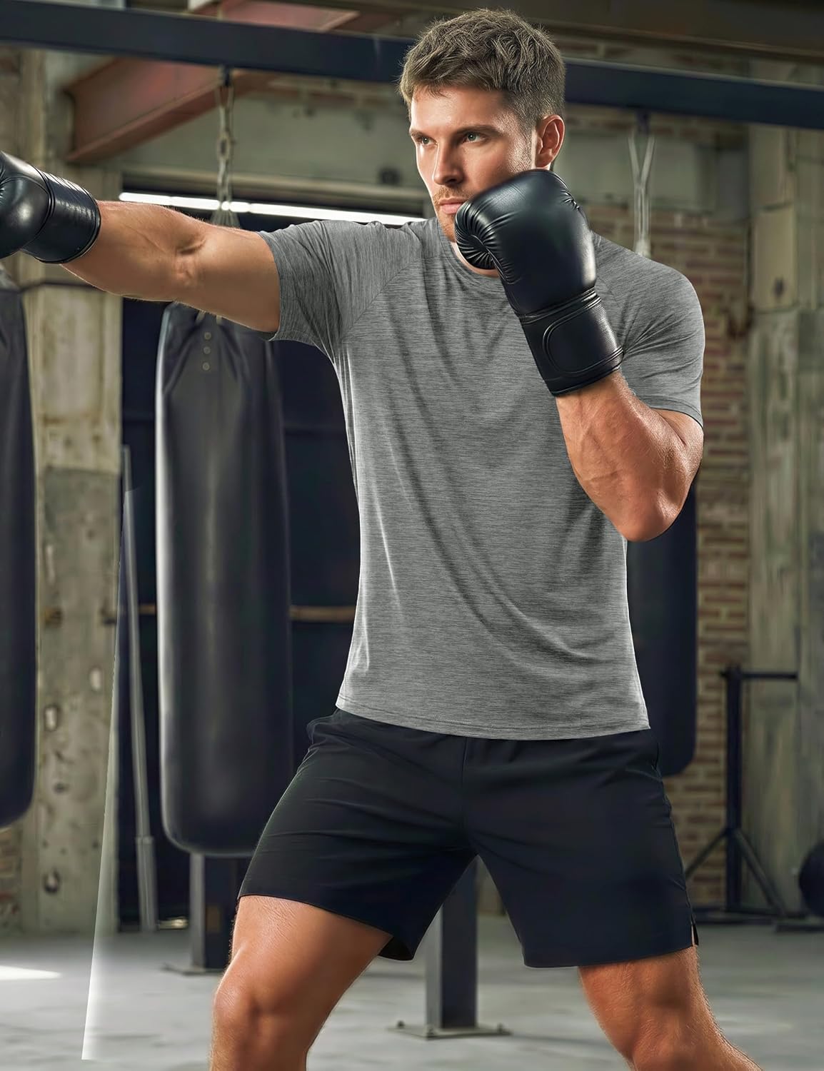MAGCOMSEN Mens Athletic Shirts Quick Dry Short Sleeve Workout Wicking Shirt